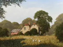 The old farmhouse Signed E Hersey by Edward Hersey, Oil on canvas, sold Dec 2023