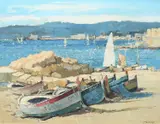 Harbour scene Signed CRADDY by Eric Haysom Craddy, Oil on board, sold Dec 2023