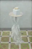 Lucca Bride Signed with initials DT by David Tindle, Tempera on canvas laid on board, sold Dec 2023