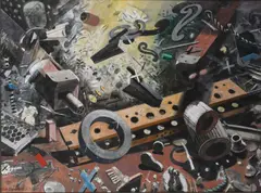 Component Parts Signed Gus Cummins by Gus Cummins, oil, sold Dec 2023