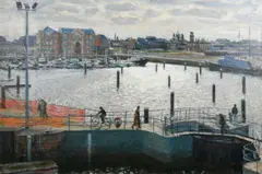 Sheltered Waters by Stephen Crowther, Oil on canvas, sold Dec 2023