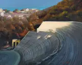 Ancient Theatre of Epidaurus Signed in Greek and dated 2012 by Takis Moraitis, 2012, Oil on canvas, offered Dec 2023