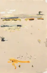 Landscape Signed and dated Walker 04 by John Walker, Oil on paper, sold Dec 2023