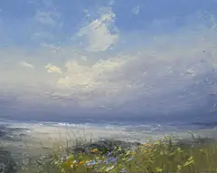 Light on the Beach by Colin Carruthers, Oil on canvas, sold Dec 2023