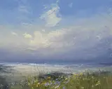 Light on the Beach by Colin Carruthers, Oil on canvas, sold Dec 2023