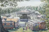 The Fair Signed and dated GERALD J OSOSKI 1930 by Gerald Judah Ososki, Pen and ink, and watercolour, sold Dec 2023