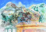 Fire Blossom Signed by Dan Llywelyn Hall, Pencil and watercolour, offered Dec 2023