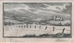 February Signed by Gwen Raverat, Wood engraving, sold Dec 2023