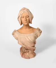Lycie an Anton Kessel & Co Turn terracotta bust by Alimondo Ciampi, sculpture, sold Nov 2023