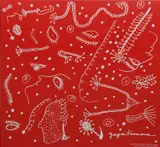 Untitled by Yayoi Kusama, oil, sold Oct 2023