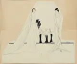 The Wedding black ink on paper by Dorte Clara Dodo Burgner, ink on paper, sold Oct 2023
