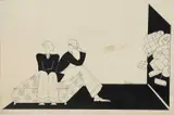 The Shopping Trip black ink on paper by Dorte Clara Dodo Burgner, ink on paper, sold Oct 2023