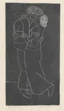The Lovers by Arthur Gaskin, woodcut on paper, sold Jun 2023