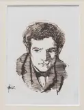 Portrait of the Artist's Brother by Arthur Gaskin, 1885, Print, offered Jun 2023