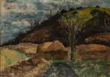 Sussex landscape with haystacksSigned Paul Maze by Paul Maze, Pastel, sold Jun 2023