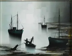 Morning over the EstuarySigned G by Gilbert Bria, Oil on canvas, sold Jun 2023