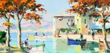 The Harbour at Cannes from the Summer CasinoSigned DOYLY by Cecil Rochfort D'Oyly-John, Oil on canvas, sold Jun 2023