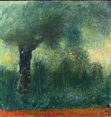 Voulas Tomato Patch Under The OlivesSigned and dated 8/05/KurtJ by Kurt Jackson, Acrylic on board, offered Jun 2023