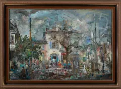 Charleston by Walter Biggs, acrylic on canvas, sold Sep 2014