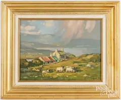 View to the Sea by John C. Traynor, oil on canvas, sold Apr 2025