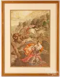 illustration by Violet Oakley, watercolor, sold Feb 2025