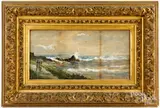 coastal scene by Edmund Darch Lewis, watercolor and gouache, sold Feb 2025