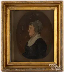 profile portrait of Margaret Davis Phil__ by Jacob Eichholtz, oil on panel, sold Feb 2025