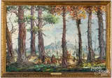 landscape by Leonid Gechtoff, oil on canvas, sold Feb 2025
