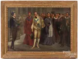 The Meeting of Henri III and the Duc de Guise after Pierre-Charles Comte by Mario Spinetti, oil on canvas, sold Feb 2025