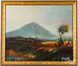 landscape by Leonid Gechtoff, oil on board, sold Feb 2025