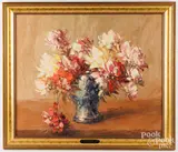 still life with flowers by Leonid Gechtoff, oil on canvas, sold Feb 2025