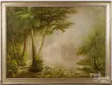 titled Tropical Scene by George Frederick Bensell, oil on canvas, sold Feb 2025