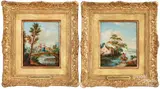 Italian scenes by Jean-Baptiste Lallemand, oil on paper, sold Feb 2025