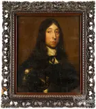portrait of a gentleman in armor by David Scougall, oil on canvas, sold Feb 2025