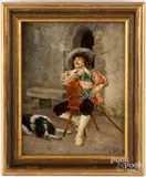 cavalier with pipe by Torello Ancillotti, oil on canvas, sold Feb 2025