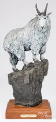 mountain goat High in the Northwest by Rick Taylor, bronze, sold Feb 2025