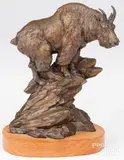 mountain goat by Clark Bronson, bronze, sold Feb 2025
