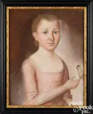 portrait by Benjamin Blyth, ca. 1780, pastel, sold Jan 2025