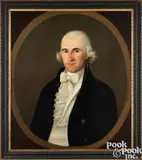portrait of Michael Bull (1763-1831) of Hartford by Joseph Steward, ca. 1800, oil on canvas, sold Jan 2025