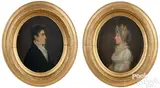 profile portraits of a husband and wife by Jacob Eichholtz, oil on panel, sold Jan 2025