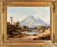 titled Conecocheague near Fort Loudon Pennsylvania by Russell Smith, oil on canvas, sold Jan 2025