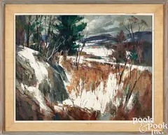 Late Winter by John Cuthbert Hare, oil on canvas, sold Jan 2025