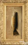 hanging bass by Richard Goodwin, oil on canvas, sold Jan 2025