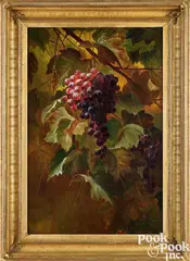 of grapes on the vine by Andrew John Henry Way, oil on canvas, sold Jan 2025