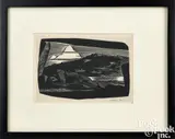 titled Northern Night by Rockwell Kent, wood engraving, sold Jan 2025