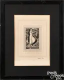 signed in pencil by Rockwell Kent, wood engraving, sold Jan 2025