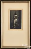 titled Almost by Rockwell Kent, wood engraving, sold Jan 2025