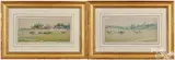 polo scenes Myopia and Westchester and Westchester and Point Judith by Edmund Darch Lewis, watercolor and gouache, sold Jan 2025