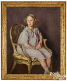 portrait of a girl by Lydia Field Emmet, oil on canvas, sold Jan 2025