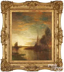 luminous coastal scene by George McCord, oil on canvas, offered Jan 2025